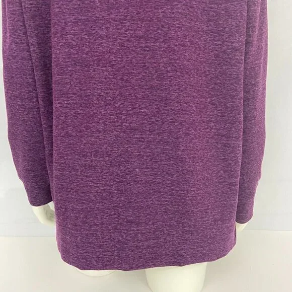 32 Degrees Heat Women's Fleece Sweater Top Size L Heathered Purple Long Sleeve - Picture 7 of 10